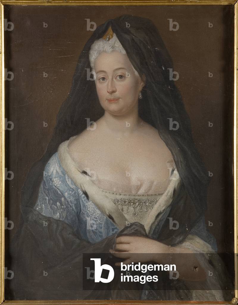Princess Jeanne Charlotte d'Anhalt Dessau, Margravine of Brandenburg Schwedt, 1724 (oil on canvas)