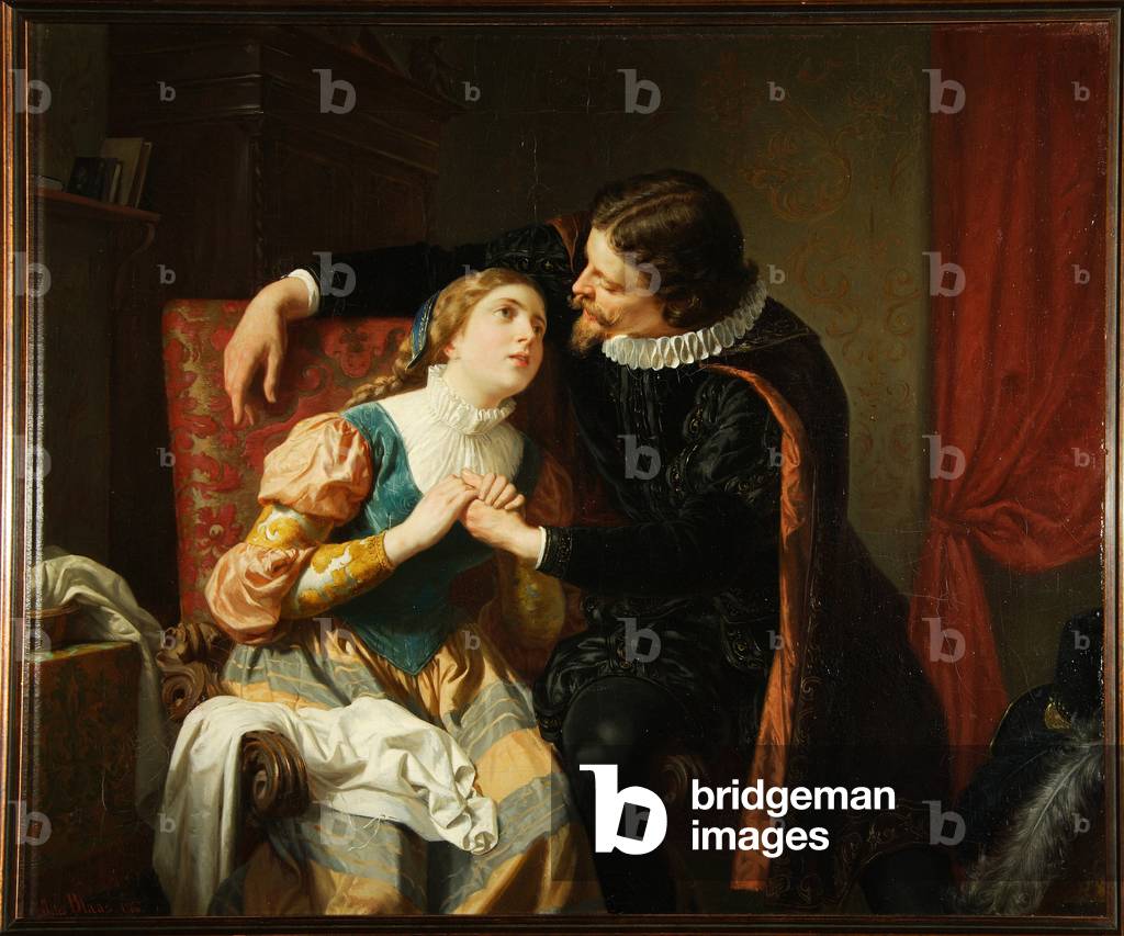 Egmont and Klärchen, 1866 (oil on canvas)