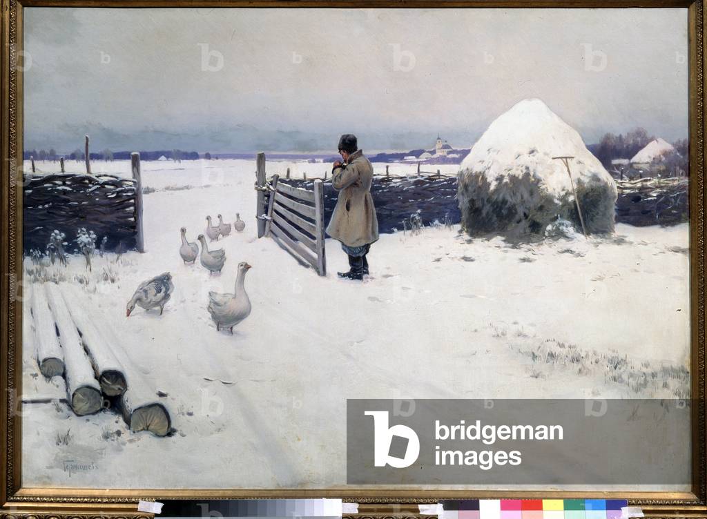 The First Snow has Fallen, 1890 (oil on canvas)