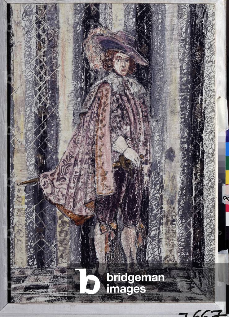 Costume Design for 'Don Giovanni' by Wolfgang Amadeus Mozart, 1948 (gouache & tempera on card)