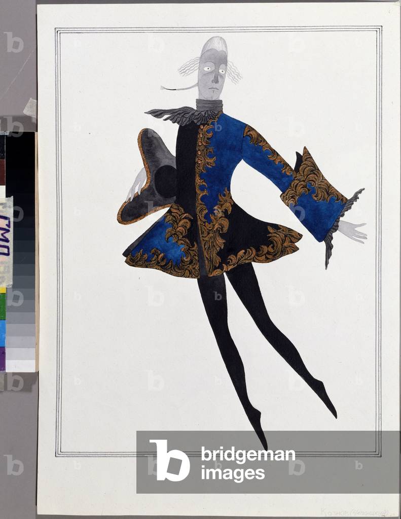 Costume drawing for the piece 