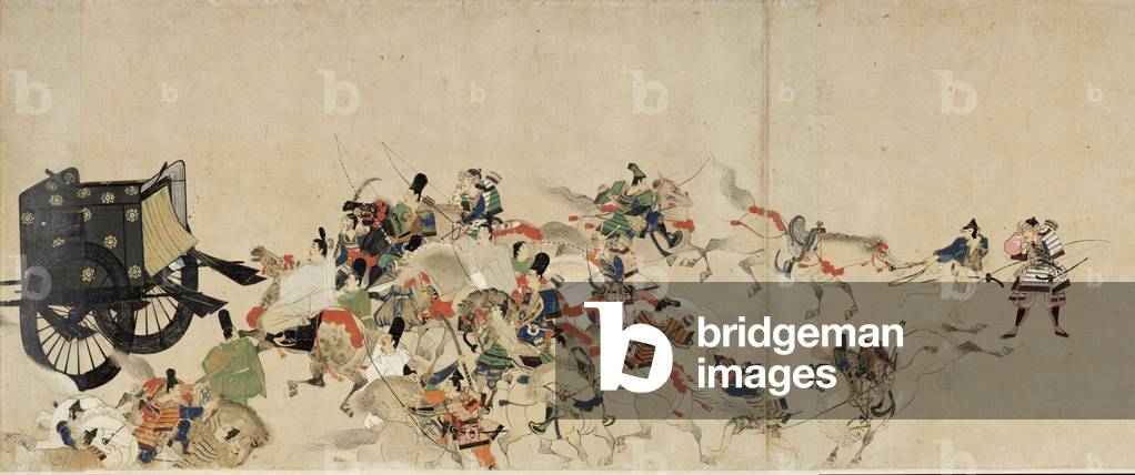 Illustrious rebellion of Heiji's rebellion (1159-1160), 13th century (ink on paper)