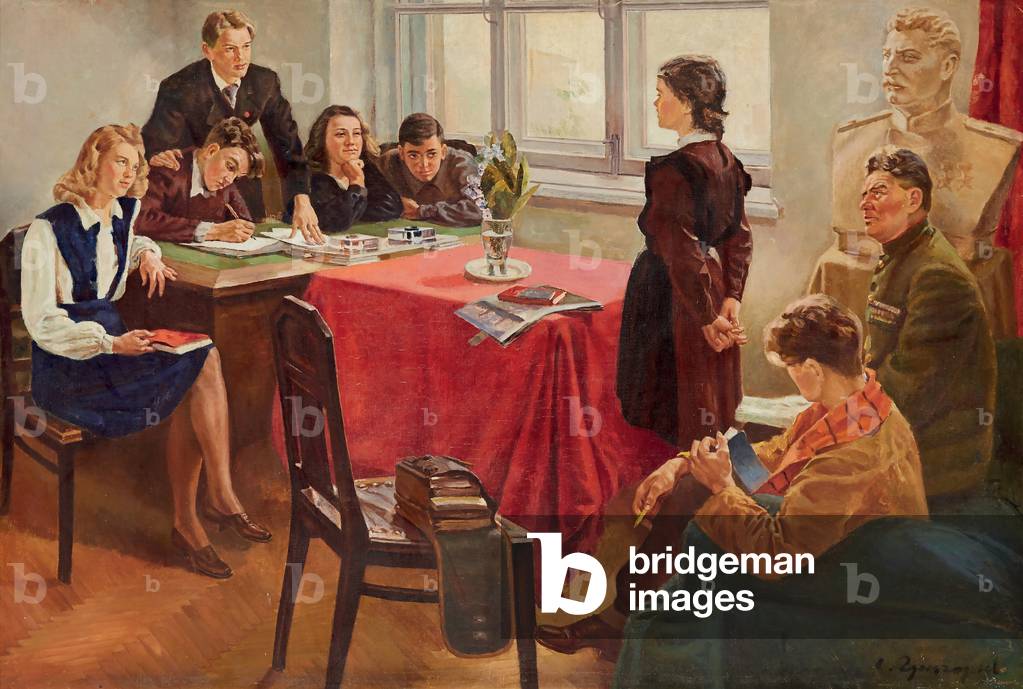 Admission into the Komsomol, 1951 (oil on canvas)