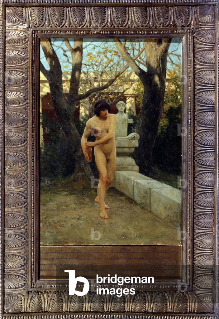 Il Discobolo, fine XIX secolo (olio su tavola)