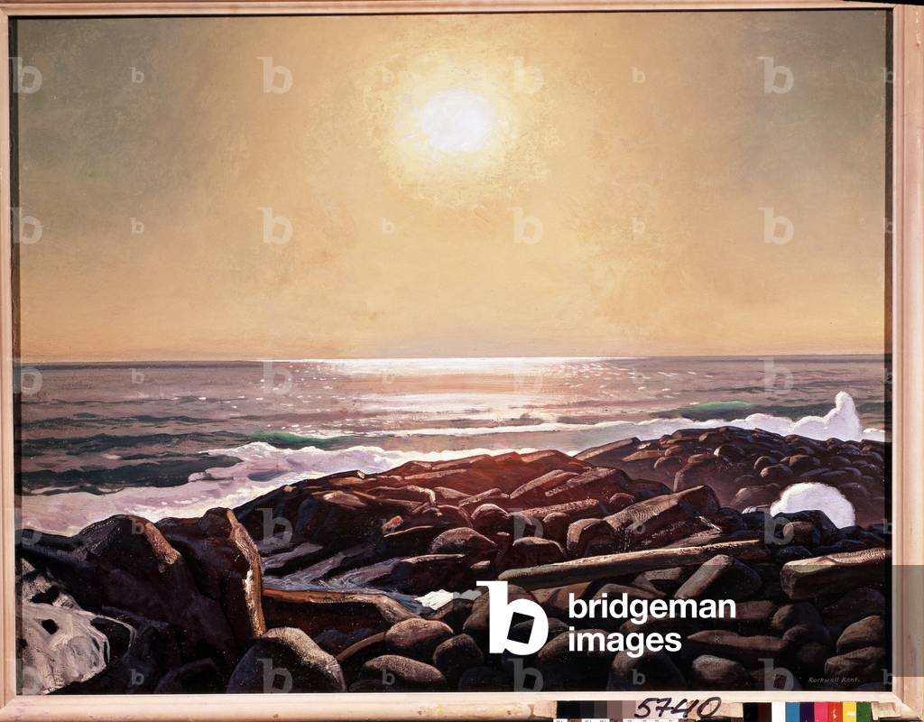 Sun On The Sea. Monhegan, Maine, 1909-1910 (oil on wood)