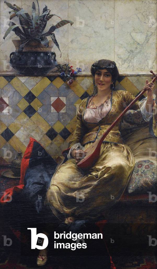 Serenade Au Harem (Serenade In The Harem) (oil on canvas)