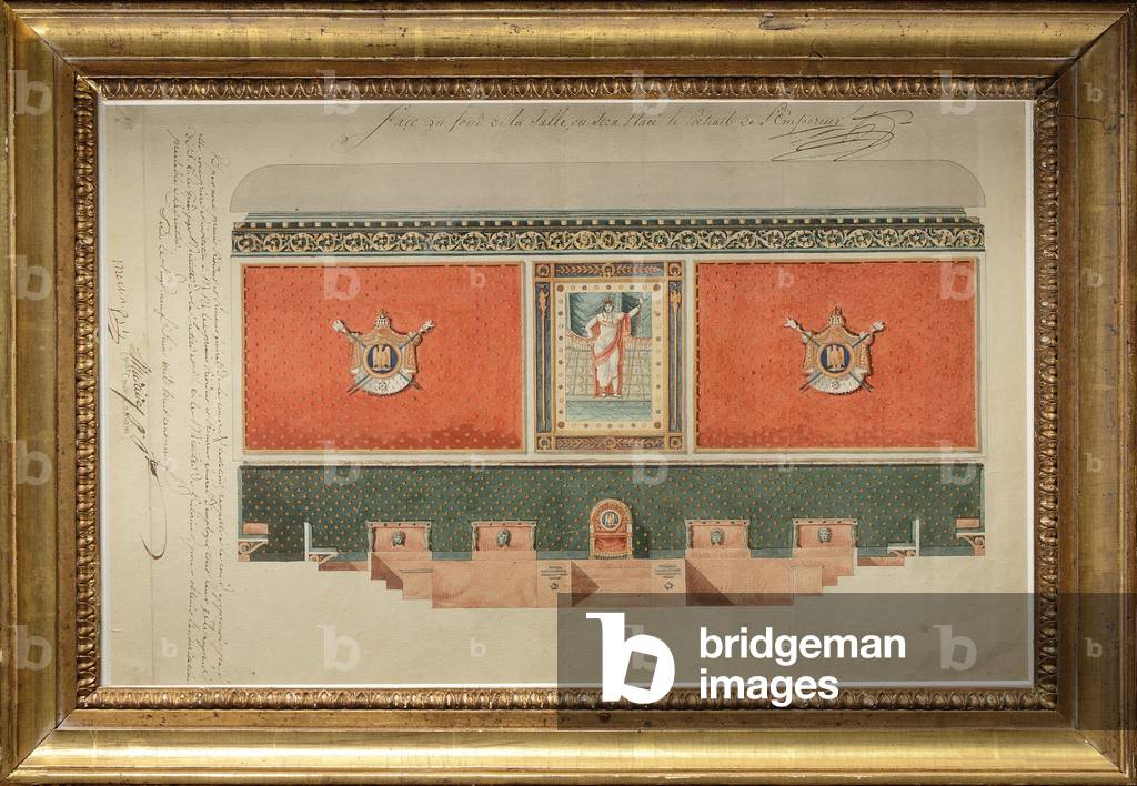 Decoration project for the Grand Chamber of the Court of Cassation, 1809 (w/c & gouache on paper)
