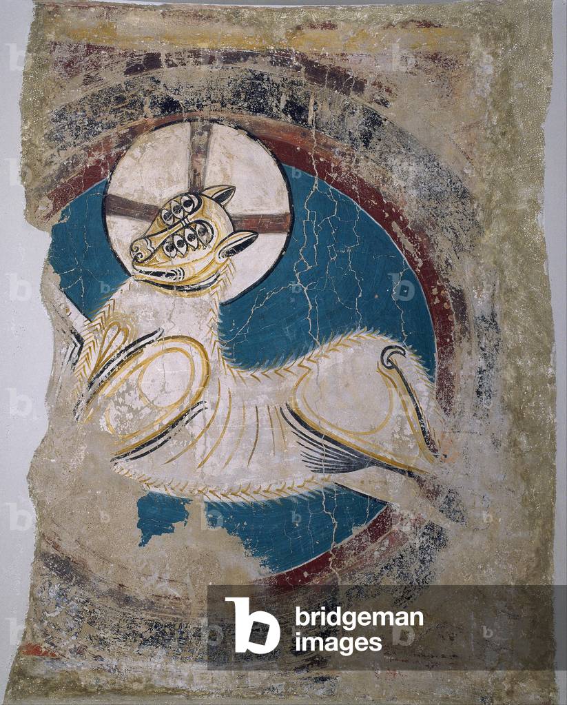 Bild von Fresko "Apokalyptisches Lamm (aus Clently of Taull)" 1123 von Master of Tahull