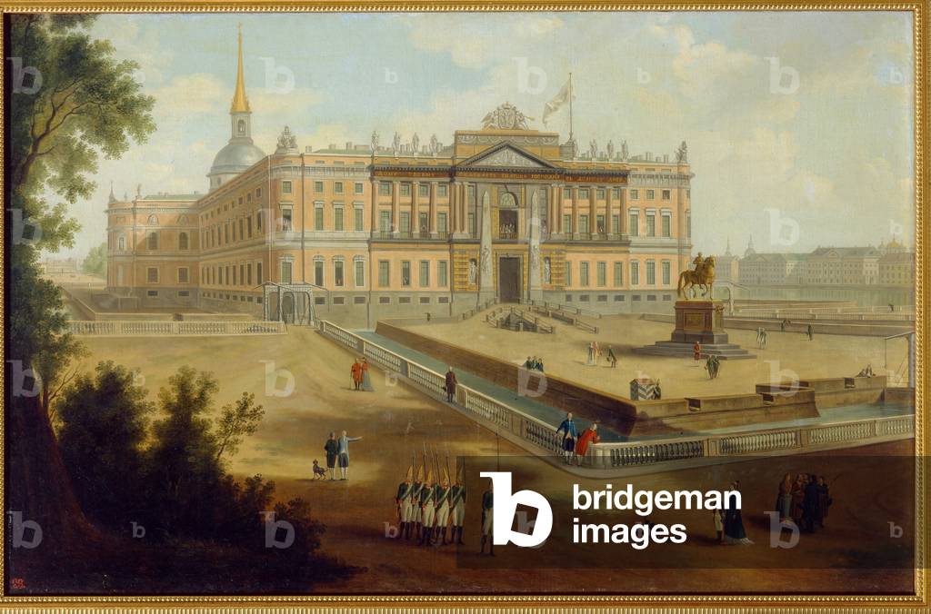 View of the Palais Michel A Saint Petersburg (View of the Michael Palace in St Petersburg), 19th century (oil on canvas)