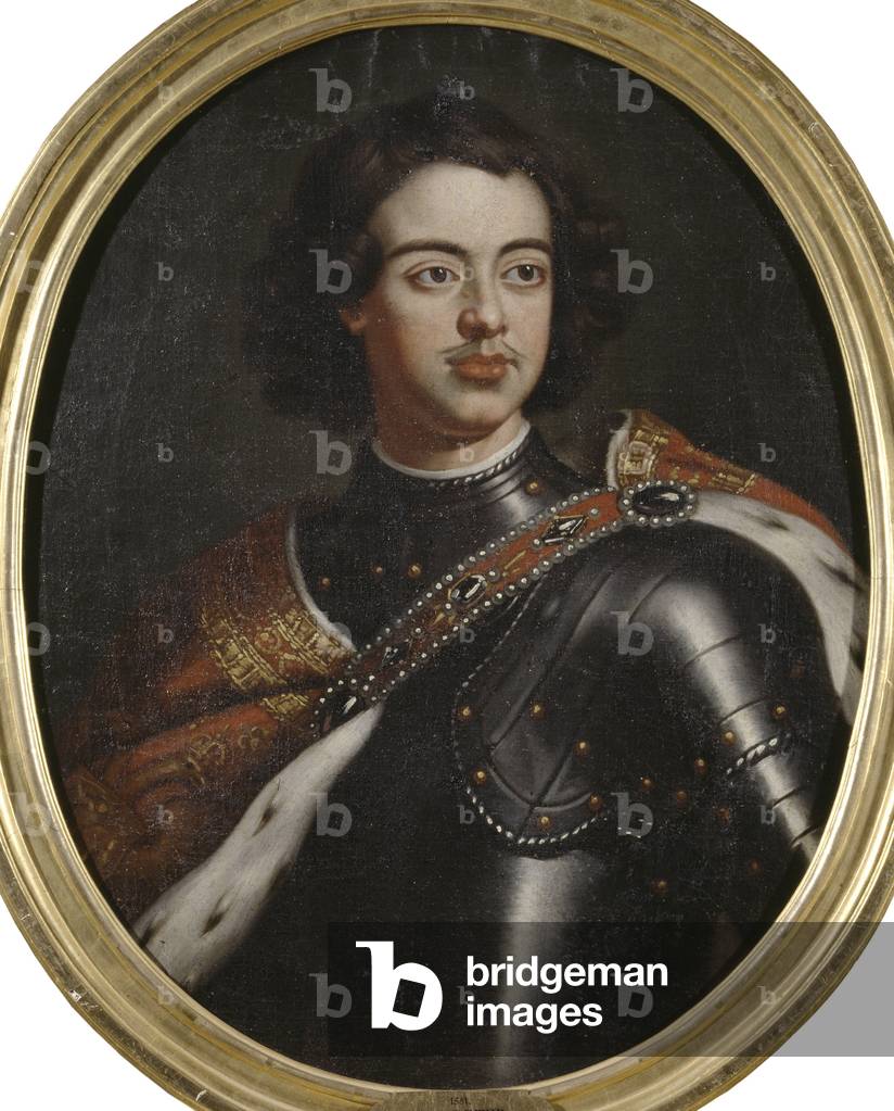 Portrait Of Emperor Peter I The Great (1672-1725), 18th century (oil on canvas)