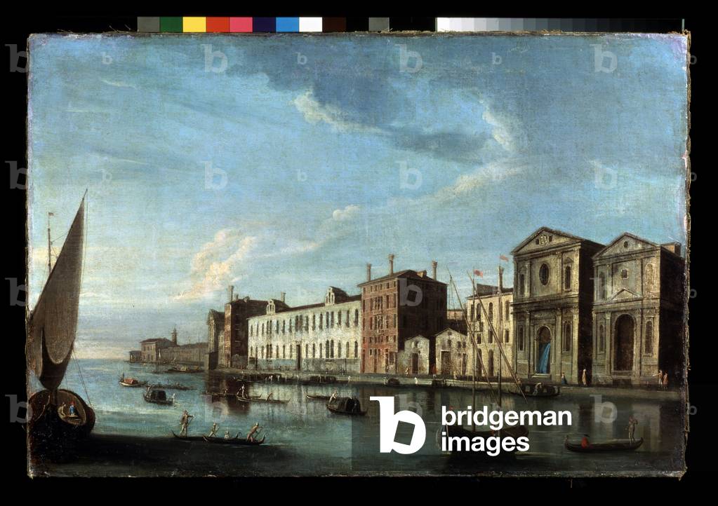 View of the Santo Spirito island and the Quai Zattere in Venice, 18th century (oil on canvas)