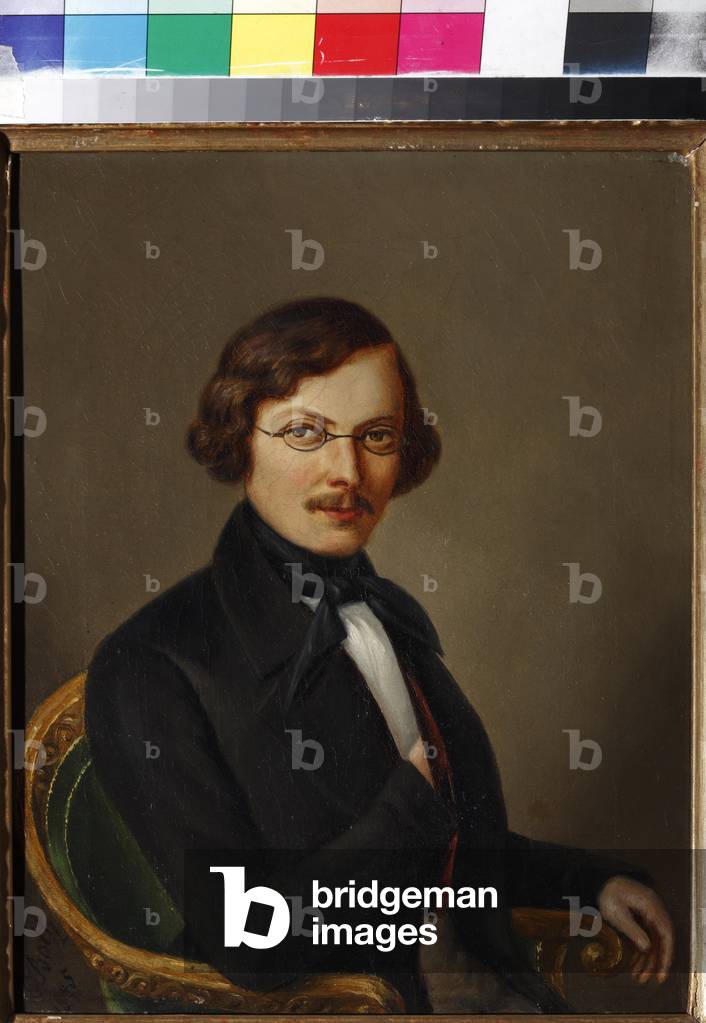 Portrait of the Author Nikolai Gogol (1809-1852), c.1845 (oil on canvas)
