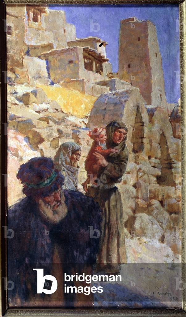 Supporters of the Daguestan (The Red Partisans of Digestan), 1917-31 (tempera on canvas)