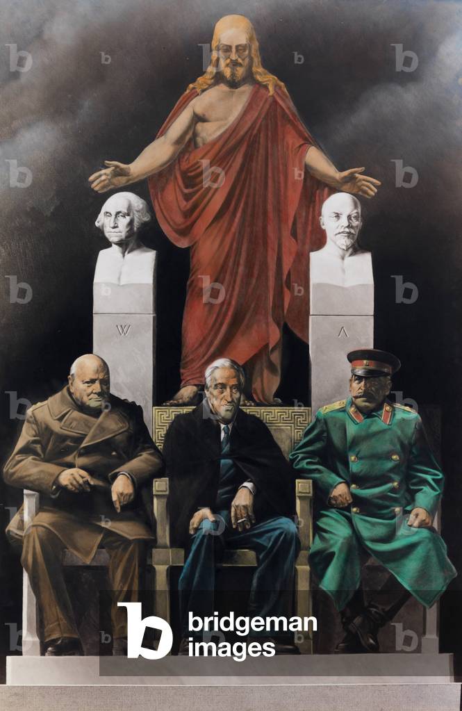 La conference de Yalta (Fevrier, 1945) (Yalta Conference), 1985-1995 (mixed media)