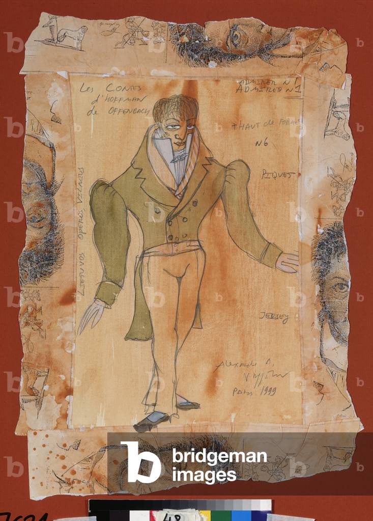 Preparatory costume for the first admirer, for the opera 