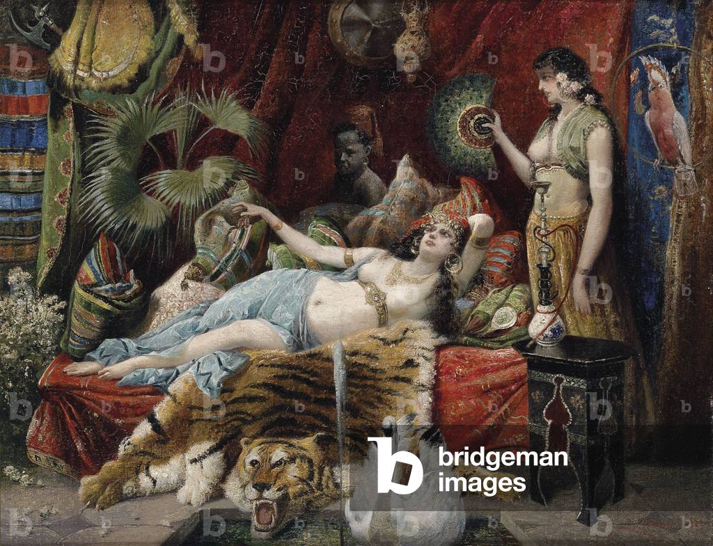 

Leisure Hour in the Harem, 1921 (oil on canvas)

Il tempo libero nella camera da letto, 1921 (pannello di ol