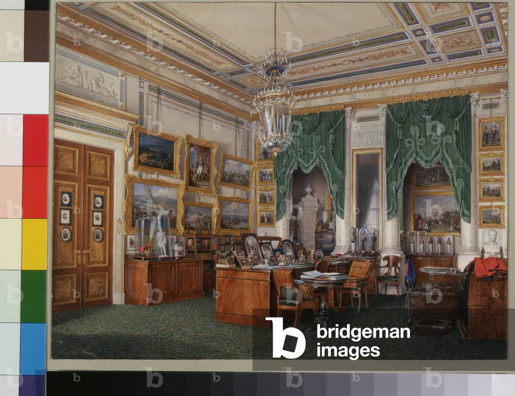 Interiors of the Winter Palace (Winter Palace In Saint Petersburg), 1857 (watercolour on paper)