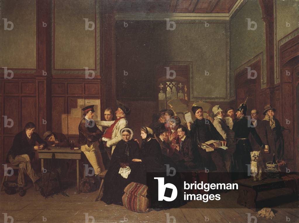 Third class waiting room, 1865 (oil on canvas)