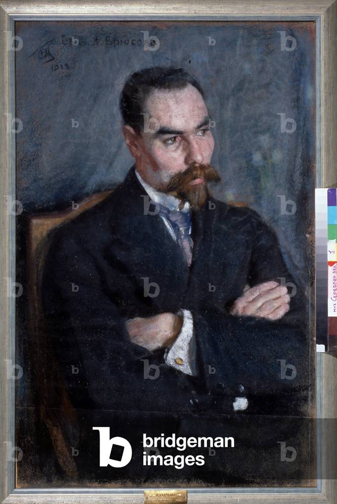 Ritratto del poeta Valery Bryusov, 1913 (pastello su carta)