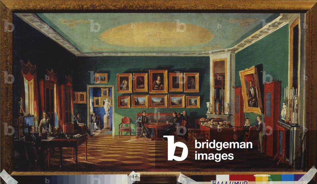 The Study Salle in the Comte P Zubov's house - The Study Room In The Count P Zubov's House, c.1840 (oil on canvas)