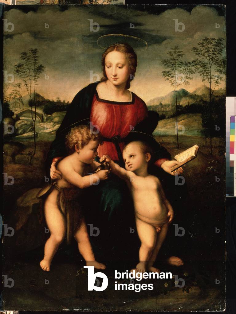 Virgin to the child with Saint John the Baptist Child, 16th century (painting)