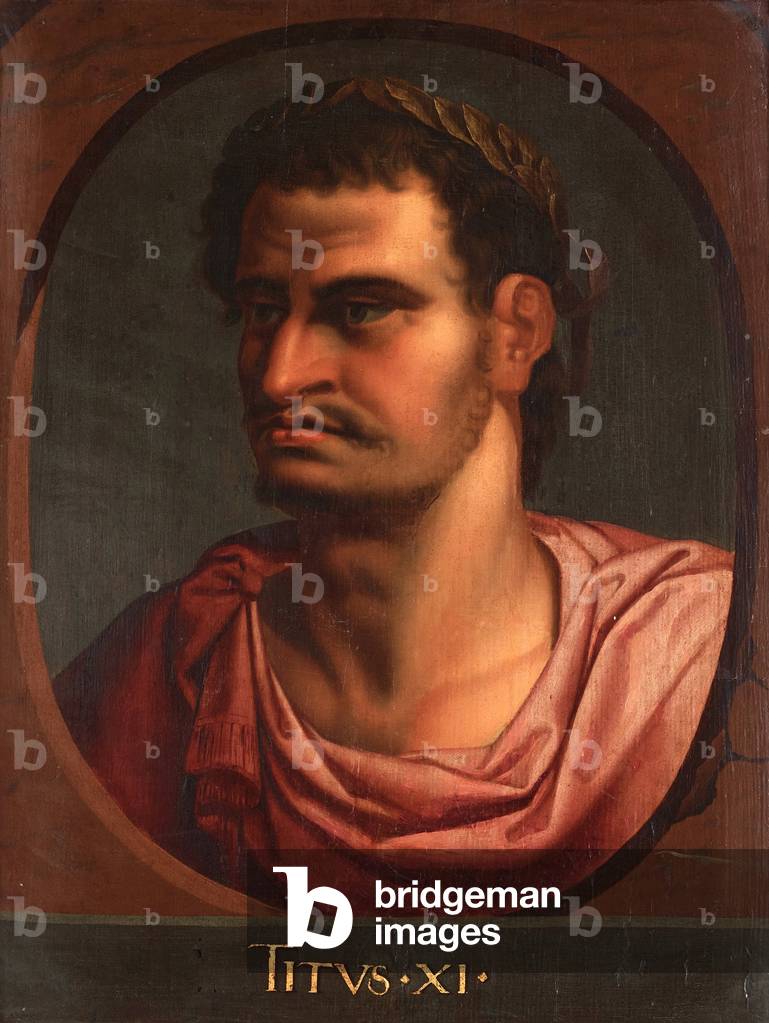 Emperor Titus (39-81), 17th century (oil on wood)