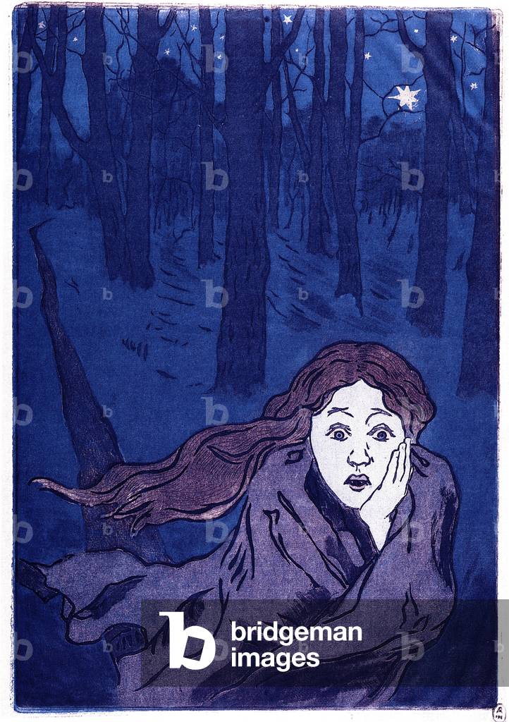Bild von Druck "Angst. (Farblithografie" 1893 von Maria Yakunchikova