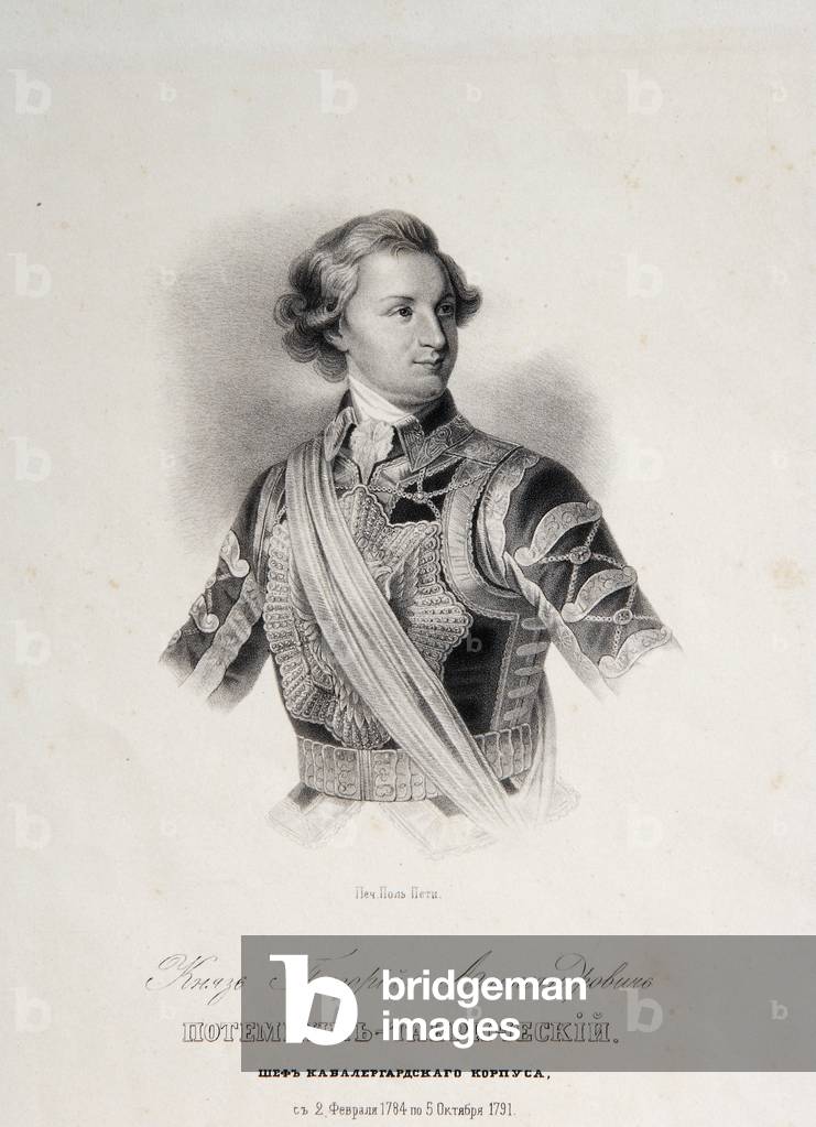 Portrait of Grigori Aleksandrovitch Potemkin or Potiomkin, 18th century (engraving)