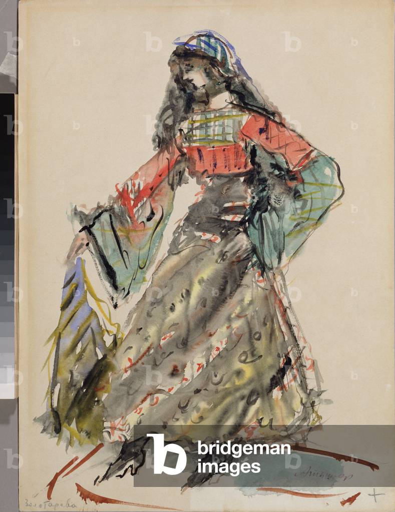 Costumi per la pièce teatrale The Gipsies di A. Pushkin, XX secolo (disegno)