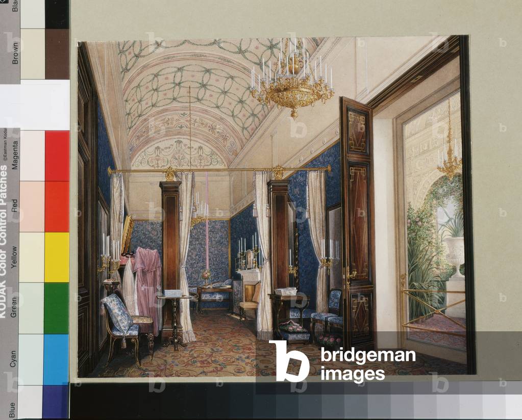 Interiors of the Winter Palace (Winter Palace In Saint Petersburg), 1871 (watercolour on paper)