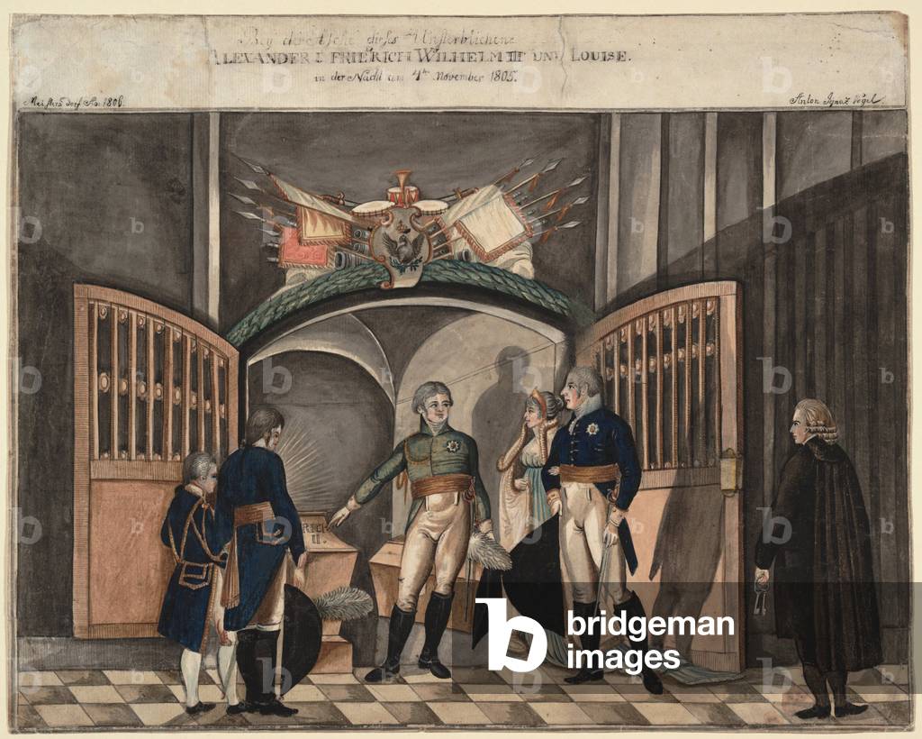Zar Alexandre I., König König Frederic Guillaume III. von Preußen (1770-1840), 1805 (Aquarell auf Papier)