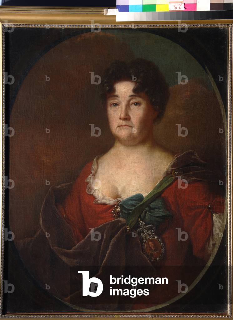 Portrait of the Countess Anastasia Petrovna Golitsyna (1665-1729), Nee Prozorovskaya, 1728 (oil on canvas)