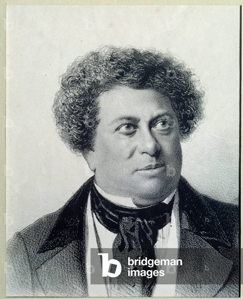 Portrait de l'auteur Alexandre Dumas (1802-1870), XIXe siècle (gravure)