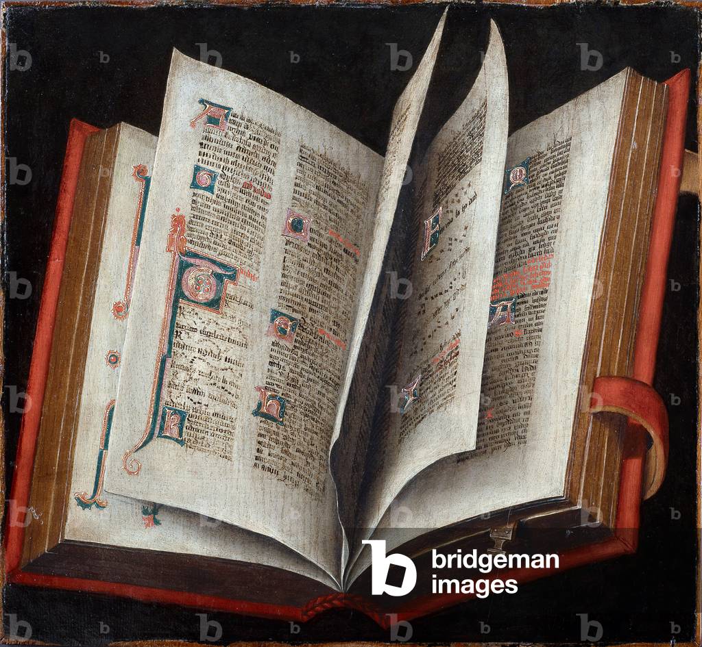 An Opened Liturgical Book, c.1525 (oil on wood)