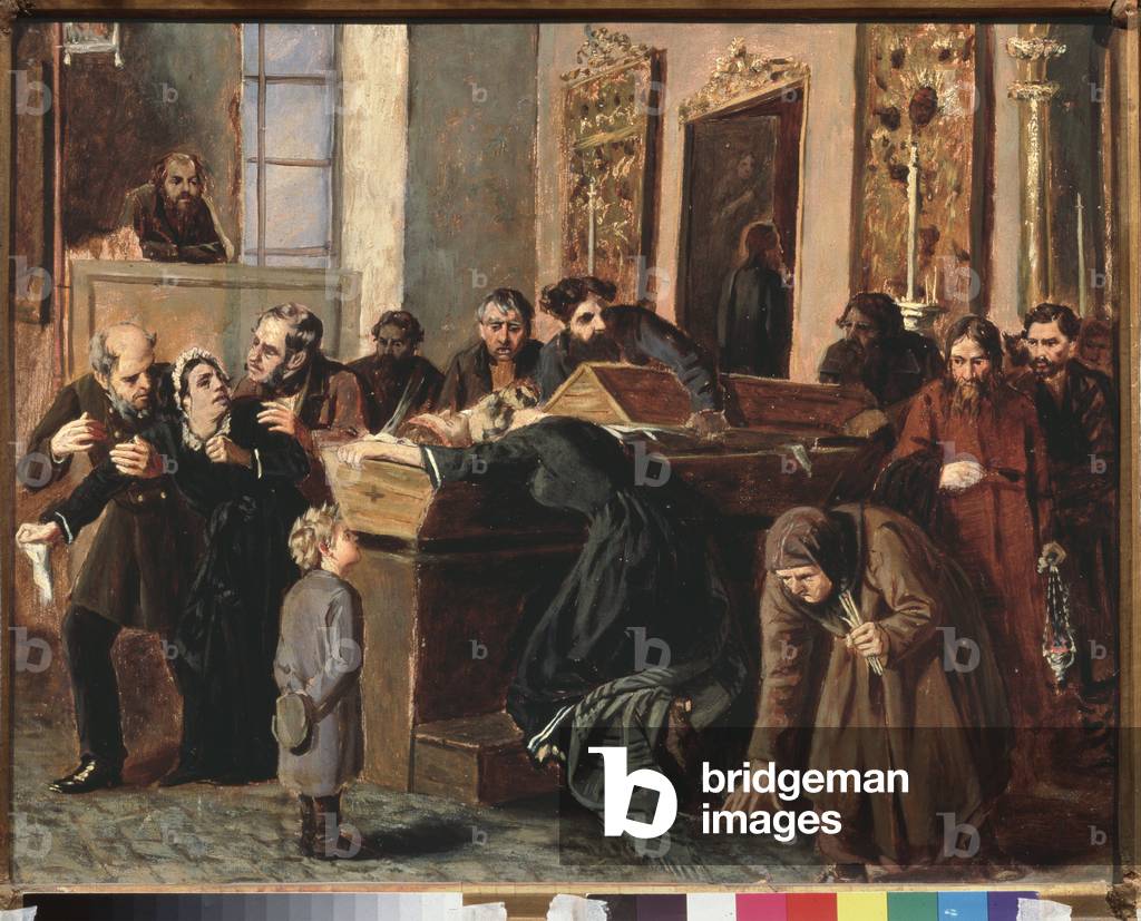 Farewell to death (a farewell to the dead), 1878 (oil on paper)