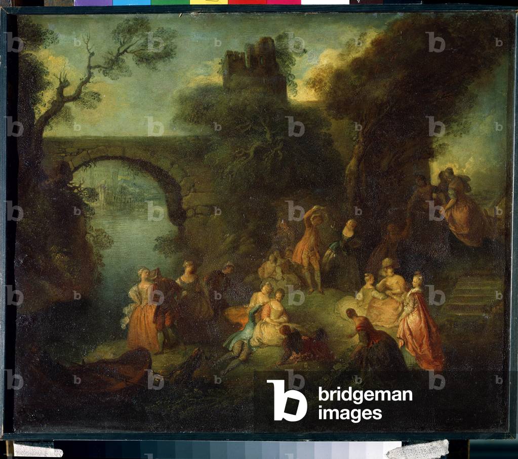 Danse pres de la riviere (Dance at the river), 18th century (oil on canvas)