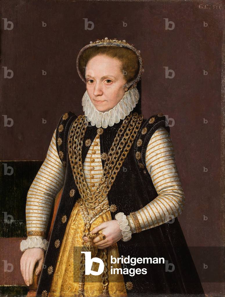 Portrait of an unknown French Noblewoman, 1560 (oil on wood)