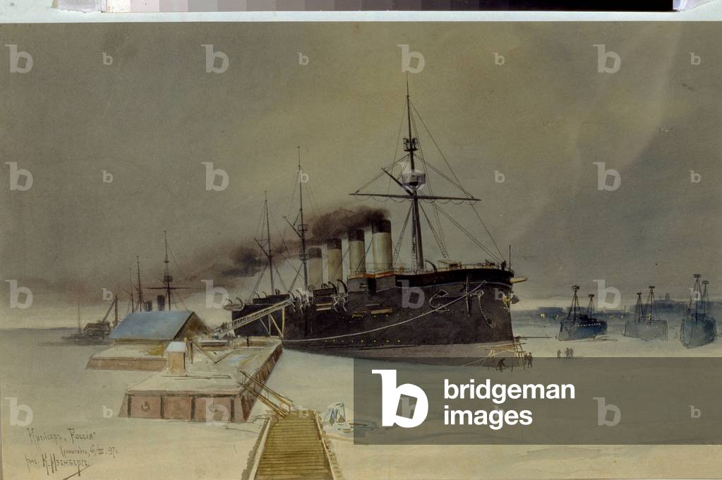 Blinde Rossia cruiser, 1897 (watercolour on cardboard)