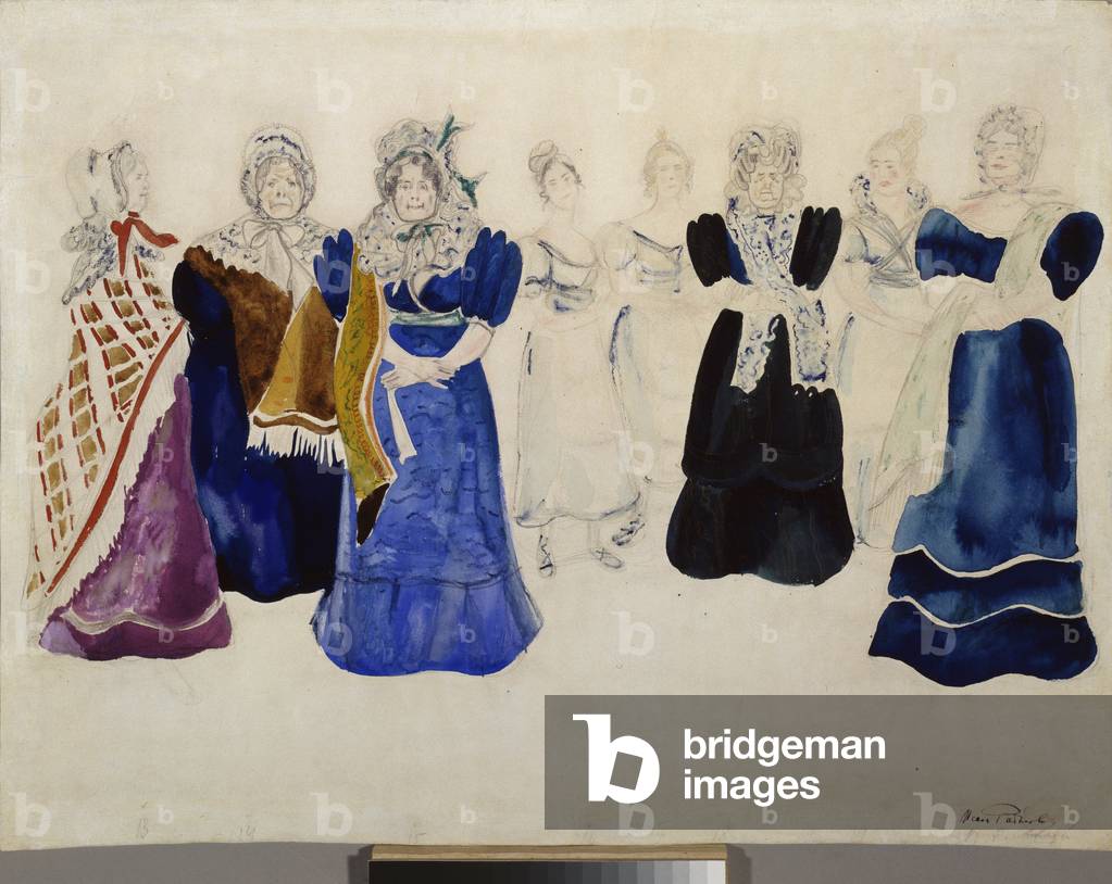 Preparatory costumes, group of women, for the opera 
