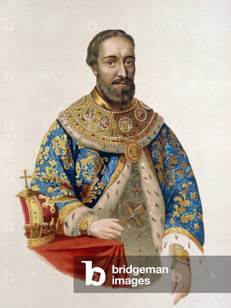 The Moscow Philarete Patriarch, Feodor Nikititch Romanov, c.1553-1633, c.1860 (litho)