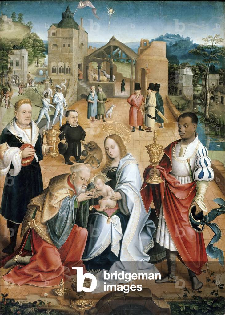 L'Adorazione dei Magi (Pannello centrale del Trittico) (olio su legno)