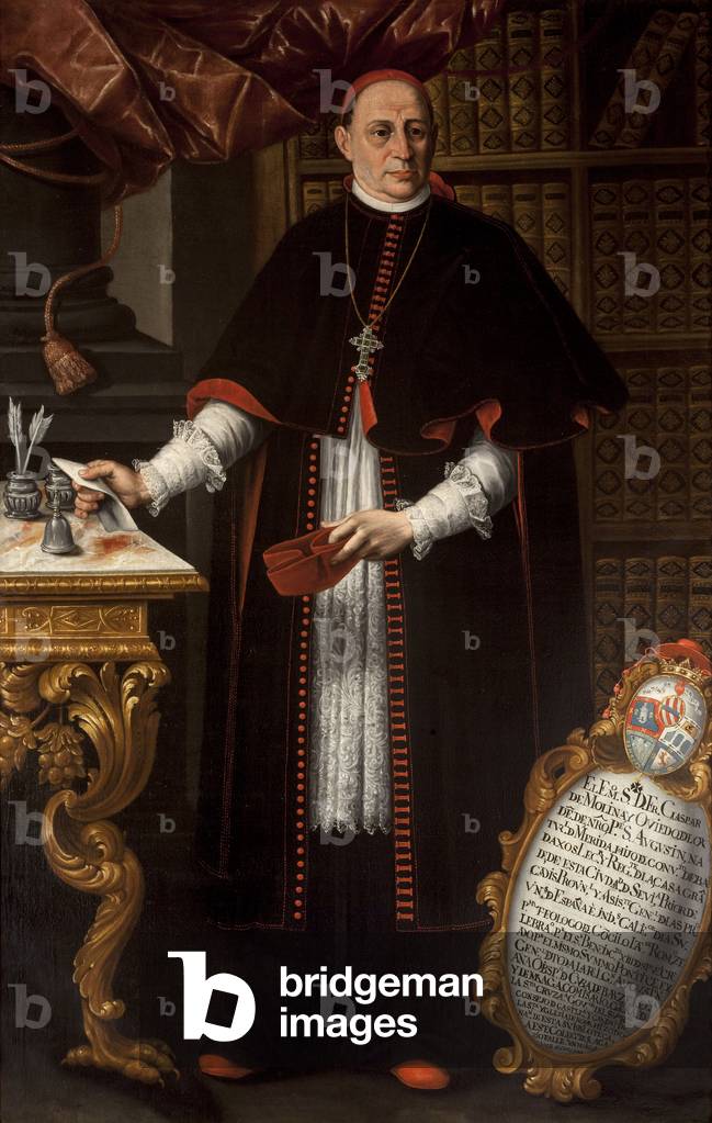 Baroque: Portrait of Cardinal Gaspar de Molina y Oviedo (1679-1744) (oil on canvas)