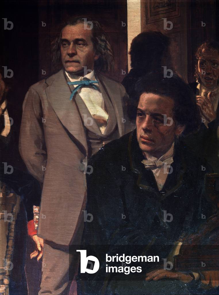 Bild von Gemälde "Komponisten Anton Rubinstein (1829-1894) und Alexandre Serov (1820-1871)" 1872 von Ilya Efim