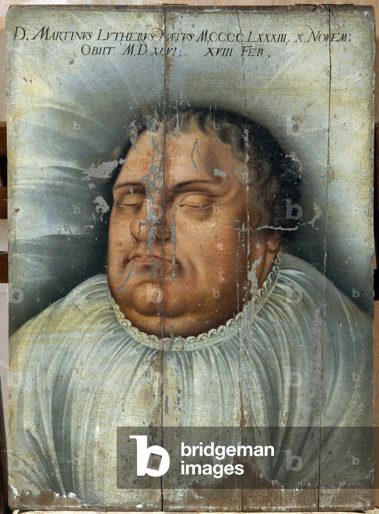 Martin Luther (1483-1546) on his deathbed (M. Luther on His Deathbed), 1546 (oil on wood)