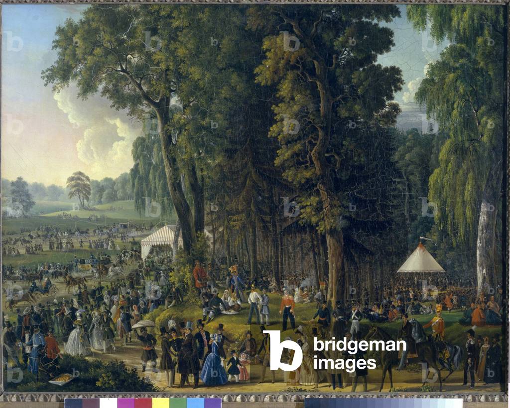 Public rejoicnces to Marina Rocha in Moscow, c.1840 (oil on canvas)