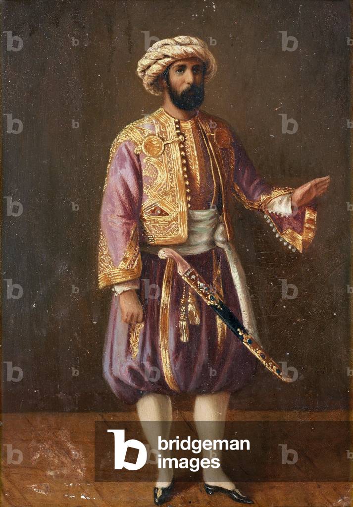Portrait of King Charles XV of Sweden (1826-1872) in Turkish Costume, 19th century (painting)