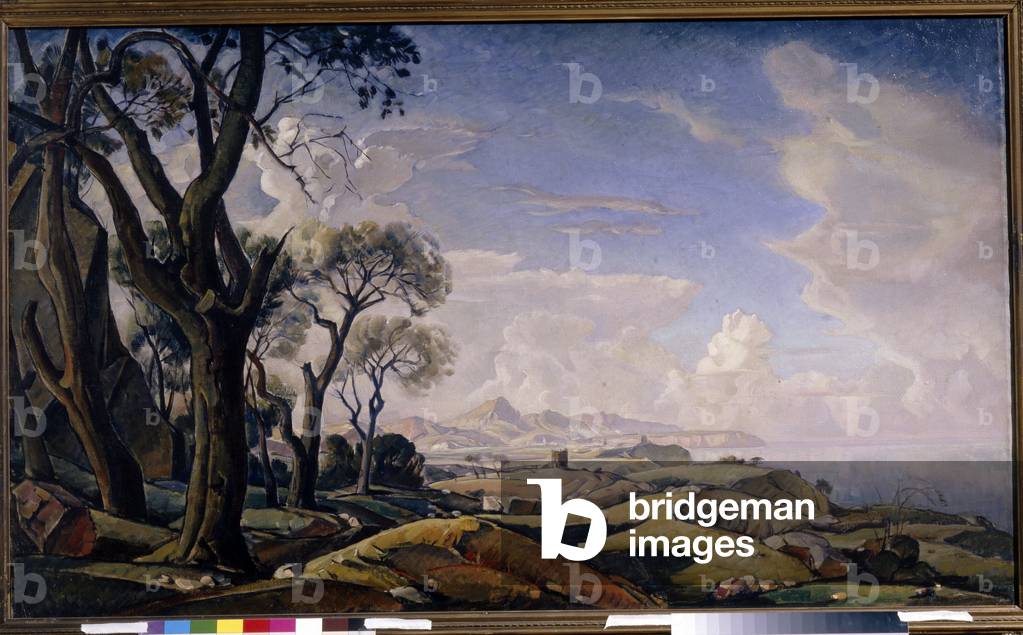 Landscape with trees, 1927 (oil on canvas)