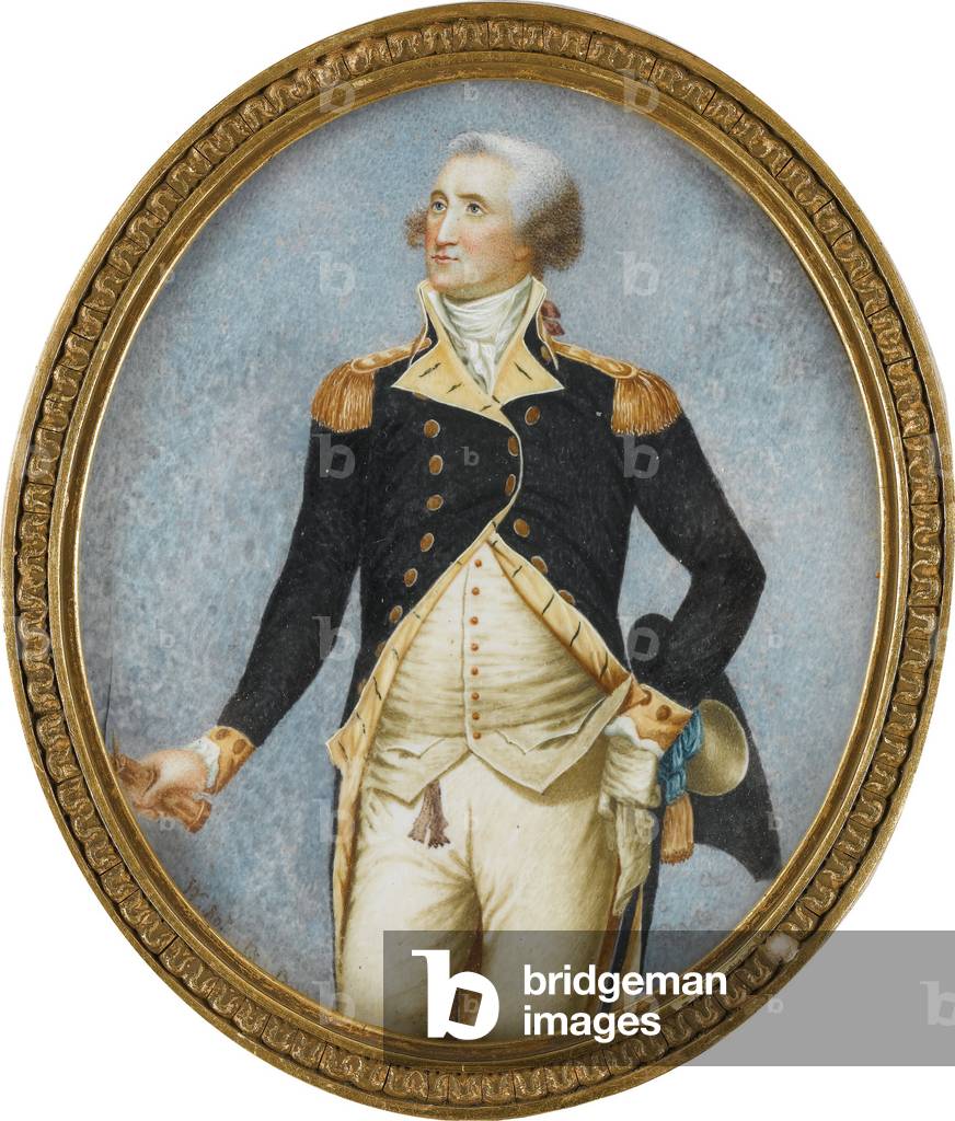 Portrait of Georg E Washington (1732-1799), 1793 (watercolour)
