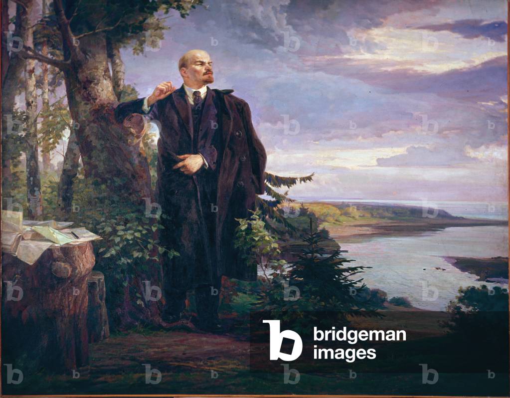 Lenin At The Razliv Lake, 1952 (oil on canvas)