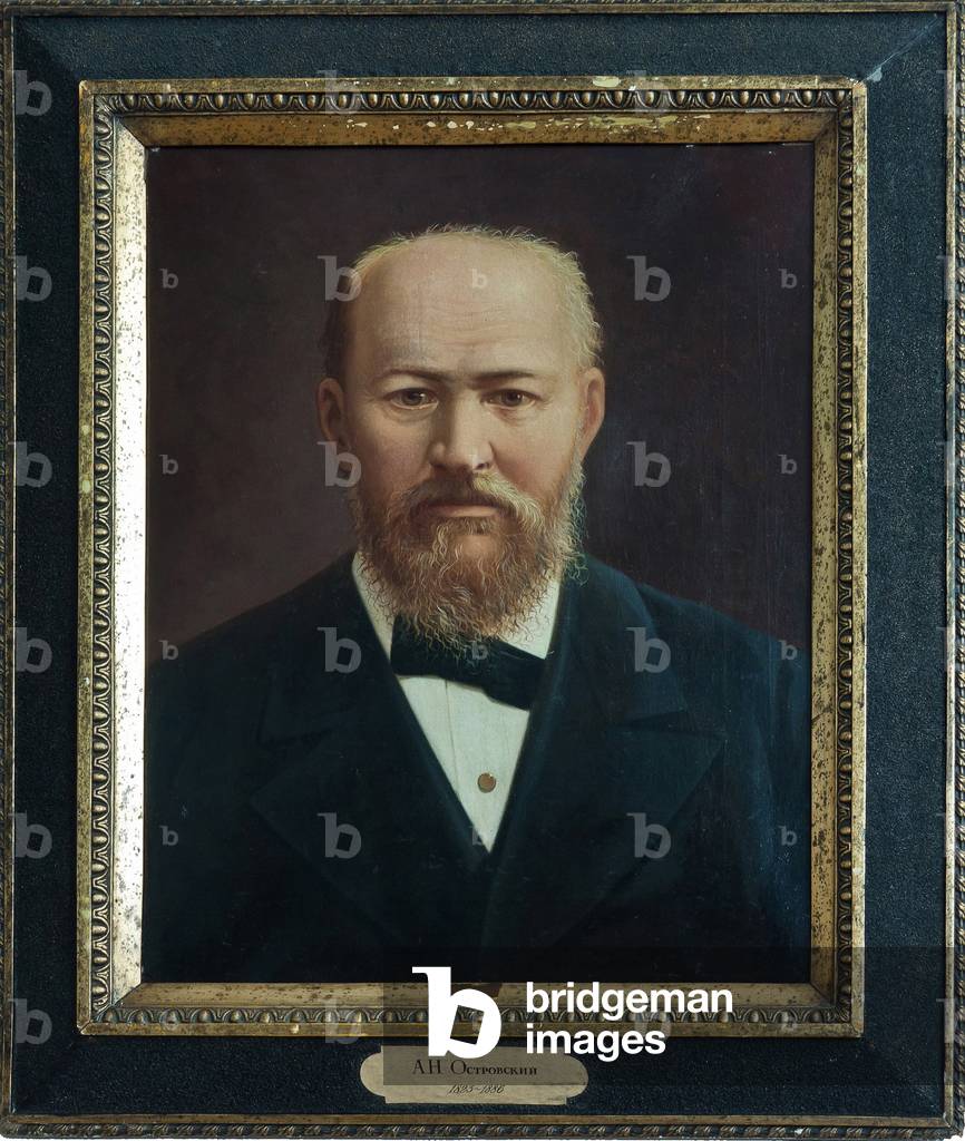 Portrait of the dramatist Alexander N. Ostrovsky (1823-1886), 19th century (oil on canvas)